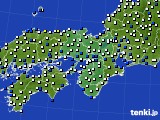 2025年02月24日の近畿地方のアメダス(風向・風速)