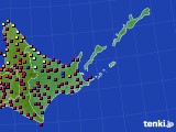 道東のアメダス実況(日照時間)(2025年02月25日)