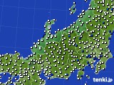 2025年02月25日の北陸地方のアメダス(風向・風速)