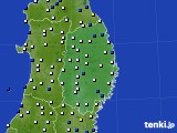 岩手県のアメダス実況(風向・風速)(2025年02月25日)