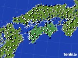 2025年02月26日の四国地方のアメダス(風向・風速)
