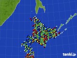 北海道地方のアメダス実況(日照時間)(2025年02月27日)