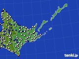 道東のアメダス実況(風向・風速)(2025年03月01日)