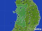 2025年03月02日の秋田県のアメダス(風向・風速)