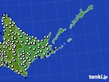 2025年03月06日の道東のアメダス(風向・風速)