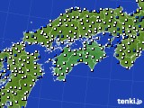 2025年03月07日の四国地方のアメダス(風向・風速)