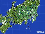 2025年03月09日の関東・甲信地方のアメダス(風向・風速)