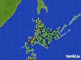 北海道地方のアメダス実況(積雪深)(2025年03月11日)