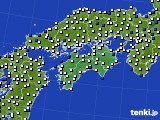 2025年03月13日の四国地方のアメダス(風向・風速)