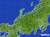 北陸地方のアメダス実況(降水量)(2025年03月17日)