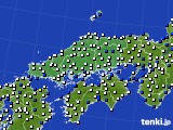 2025年03月17日の中国地方のアメダス(風向・風速)