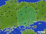 岡山県のアメダス実況(日照時間)(2025年03月19日)