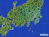 2025年03月19日の関東・甲信地方のアメダス(風向・風速)