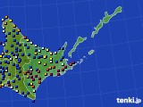 道東のアメダス実況(日照時間)(2025年03月20日)