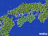 2025年03月20日の四国地方のアメダス(風向・風速)