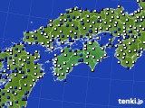 2025年03月21日の四国地方のアメダス(風向・風速)