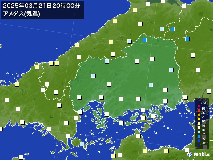 2024セール 呉市蒲刈(広島県)の過去のアメダス(2025年03月21日) 日本気象 - 環境