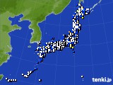 2025年03月22日のアメダス(風向・風速)