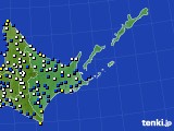 2025年03月22日の道東のアメダス(風向・風速)