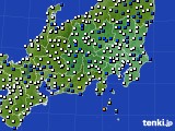 2025年03月23日の関東・甲信地方のアメダス(風向・風速)