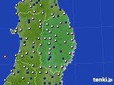 岩手県のアメダス実況(風向・風速)(2025年03月23日)