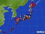 アメダス実況(日照時間)(2025年03月24日)