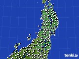 東北地方のアメダス実況(風向・風速)(2025年03月24日)