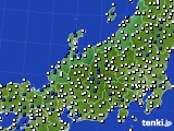 北陸地方のアメダス実況(風向・風速)(2025年03月24日)