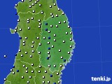 岩手県のアメダス実況(風向・風速)(2025年03月24日)
