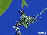 2025年03月30日の北海道地方のアメダス(風向・風速)