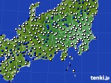 2025年03月30日の関東・甲信地方のアメダス(風向・風速)