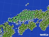 2025年04月02日の中国地方のアメダス(風向・風速)