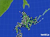 2025年04月04日の北海道地方のアメダス(風向・風速)