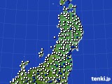 東北地方のアメダス実況(風向・風速)(2025年04月05日)
