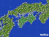 2025年04月05日の四国地方のアメダス(風向・風速)
