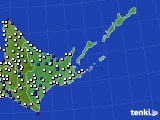 2025年04月06日の道東のアメダス(風向・風速)