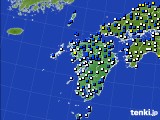2025年04月08日の九州地方のアメダス(風向・風速)