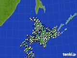2025年04月13日の北海道地方のアメダス(風向・風速)