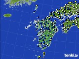 2025年04月13日の九州地方のアメダス(風向・風速)