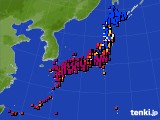 アメダス実況(日照時間)(2025年04月16日)