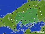 広島県のアメダス実況(風向・風速)(2025年04月16日)