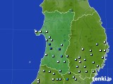 秋田県のアメダス実況(降水量)(2025年04月18日)