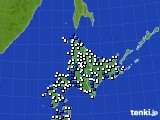 2025年04月22日の北海道地方のアメダス(風向・風速)