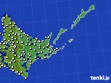 2025年04月22日の道東のアメダス(風向・風速)