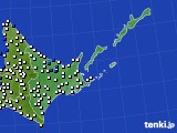 2025年04月23日の道東のアメダス(風向・風速)