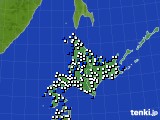 2025年04月25日の北海道地方のアメダス(風向・風速)