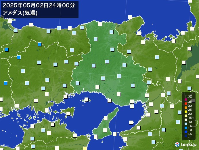 西脇(兵庫県)の過去のアメダス(2025年05月02日) - 日本気象協会