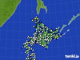 2025年05月03日の北海道地方のアメダス(風向・風速)