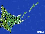 2025年05月05日の道東のアメダス(風向・風速)