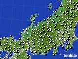 北陸地方のアメダス実況(風向・風速)(2025年06月11日)